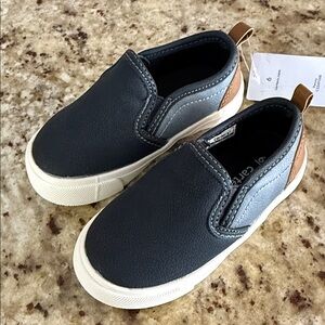 Carter's Navy and Tan Slip-On Sneakers for Kids